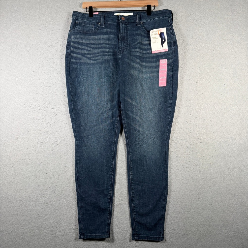 Signature by Levi Strauss Gold High Rise Super‎ Skinny Jeans Women 18S W36 L26